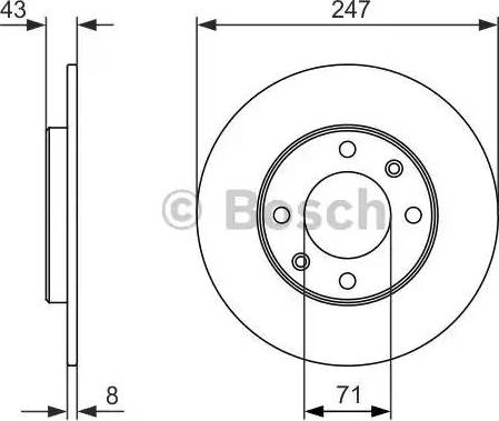 BOSCH 0 986 479 870 - Brake Disc autospares.lv