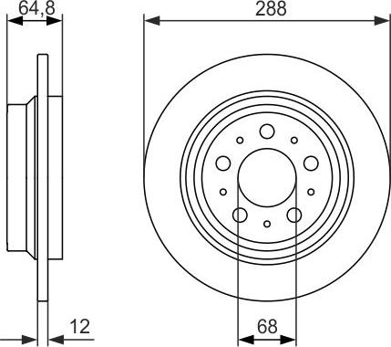 BOSCH 0 986 479 873 - Brake Disc autospares.lv