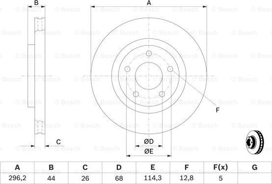 BOSCH 0 986 479 C04 - Brake Disc autospares.lv