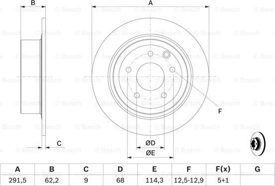 BOSCH 0 986 479 362 - Brake Disc autospares.lv