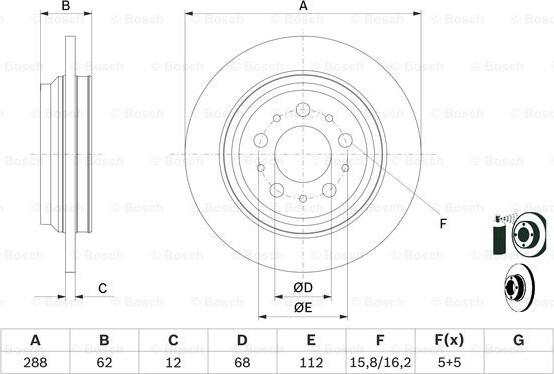 BOSCH 0 986 479 309 - Brake Disc autospares.lv