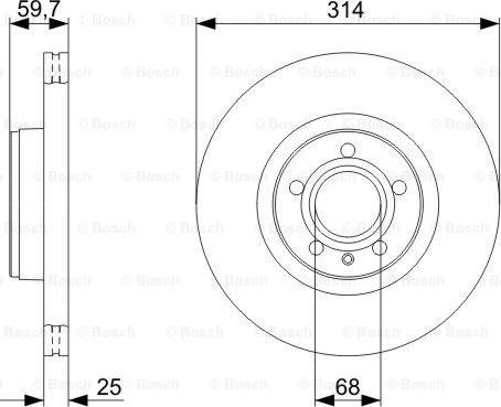 BOSCH 0 986 479 301 - Brake Disc autospares.lv