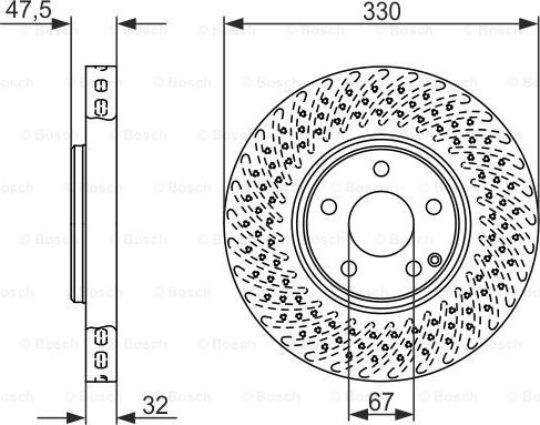 BOSCH 0 986 479 334 - Brake Disc autospares.lv