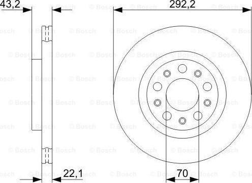 BOSCH 0 986 479 327 - Brake Disc autospares.lv