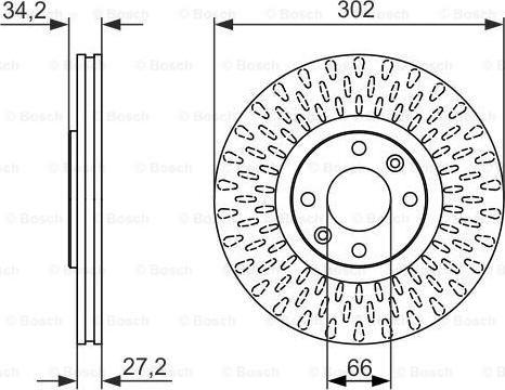 BOSCH 0 986 479 376 - Brake Disc autospares.lv