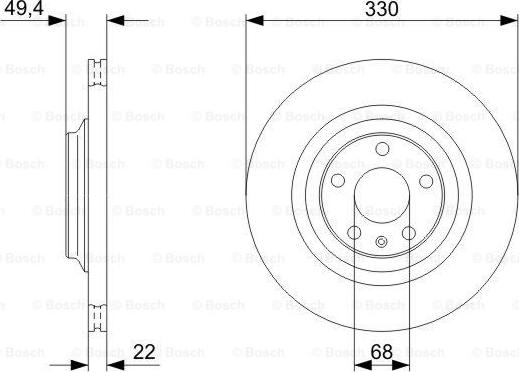 BOSCH 0 986 479 299 - Brake Disc autospares.lv