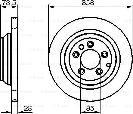 BOSCH 0 986 479 259 - Brake Disc autospares.lv