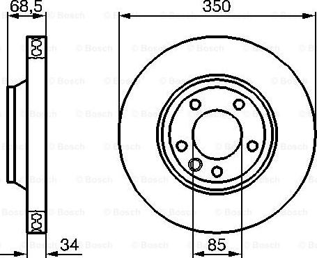 BOSCH 0 986 479 251 - Brake Disc autospares.lv