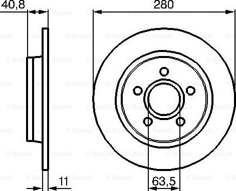 BOSCH 0 986 479 253 - Brake Disc autospares.lv