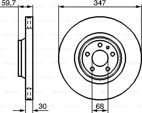 BOSCH 0 986 479 260 - Brake Disc autospares.lv