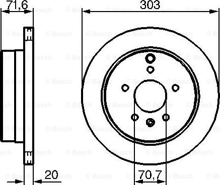 BOSCH 0 986 479 268 - Brake Disc autospares.lv