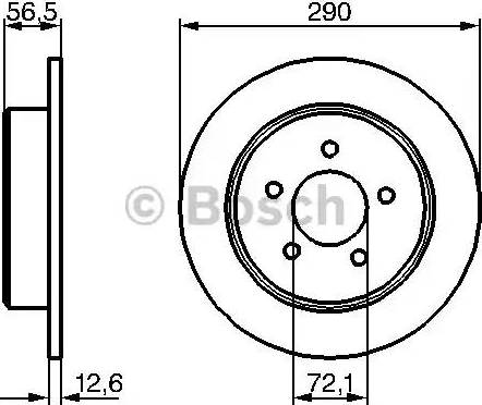 BOSCH 0 986 479 205 - Brake Disc autospares.lv