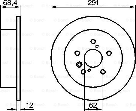 BOSCH 0 986 479 200 - Brake Disc autospares.lv