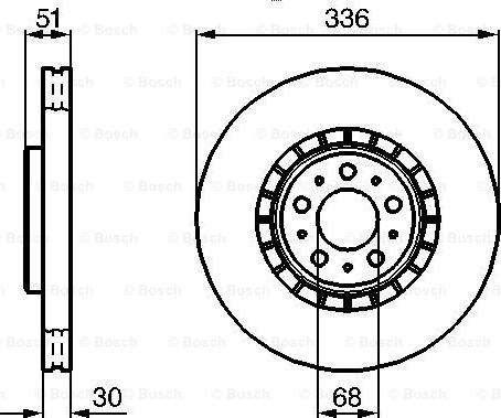 BOSCH 0 986 479 202 - Brake Disc autospares.lv