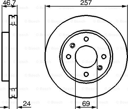 BOSCH 0 986 479 207 - Brake Disc autospares.lv