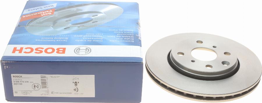 BOSCH 0 986 479 239 - Brake Disc autospares.lv