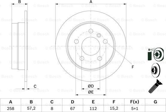 BOSCH 0 986 479 235 - Brake Disc autospares.lv