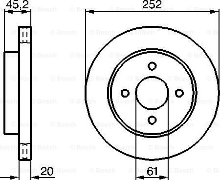 BOSCH 0 986 479 238 - Brake Disc autospares.lv