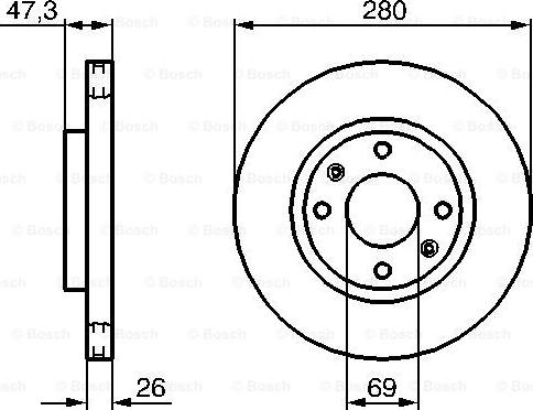 BOSCH 0 986 479 229 - Brake Disc autospares.lv