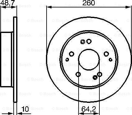 BOSCH 0 986 479 225 - Brake Disc autospares.lv