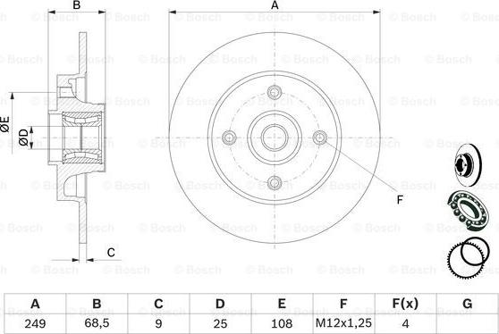 BOSCH 0 986 479 279 - Brake Disc autospares.lv