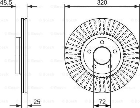 BOSCH 0 986 479 794 - Brake Disc autospares.lv