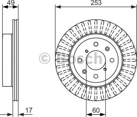 BOSCH 0 986 479 790 - Brake Disc autospares.lv