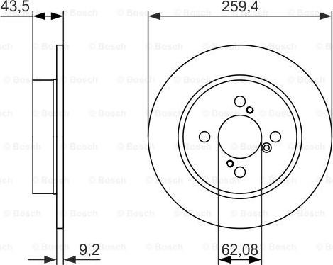 BOSCH 0 986 479 792 - Brake Disc autospares.lv