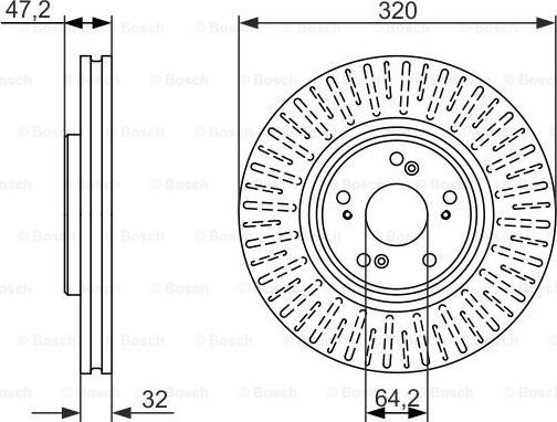 BOSCH 0 986 479 741 - Brake Disc autospares.lv