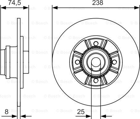 BOSCH 0 986 479 759 - Brake Disc autospares.lv