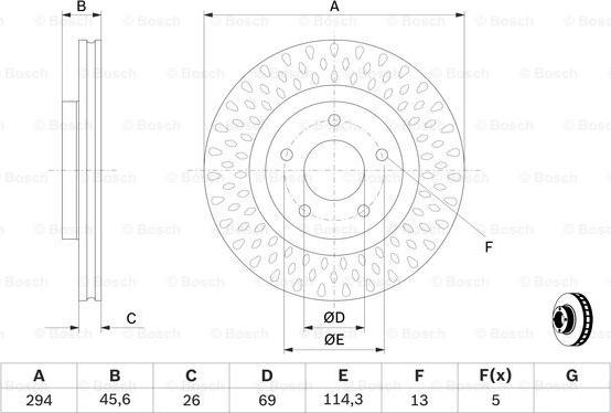 BOSCH 0 986 479 751 - Brake Disc autospares.lv