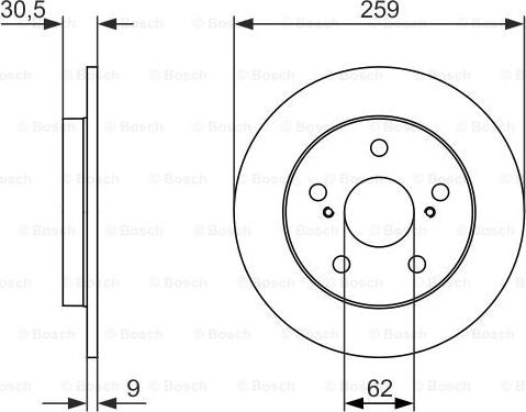 BOSCH 0 986 479 765 - Brake Disc autospares.lv