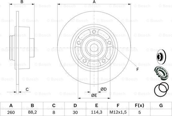 BOSCH 0 986 479 761 - Brake Disc autospares.lv