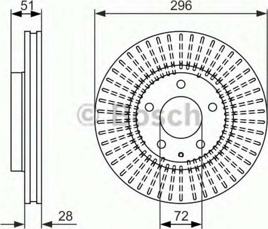 BOSCH 0 986 479 703 - Brake Disc autospares.lv