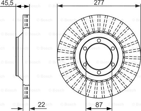 BOSCH 0 986 479 702 - Brake Disc autospares.lv