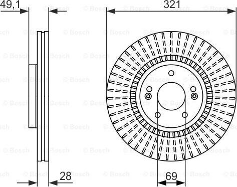 BOSCH 0 986 479 786 - Brake Disc autospares.lv