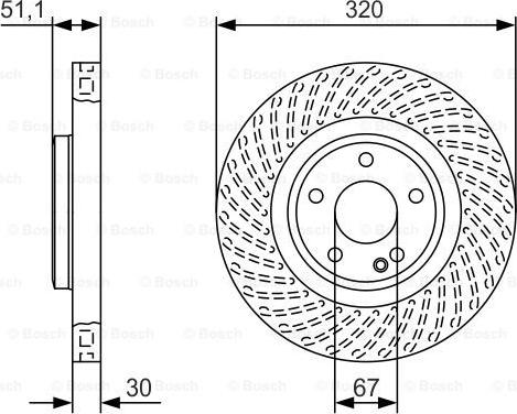 BOSCH 0 986 479 A59 - Brake Disc autospares.lv