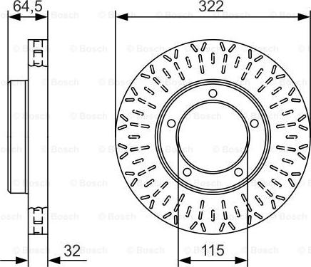 BOSCH 0 986 479 A64 - Brake Disc autospares.lv