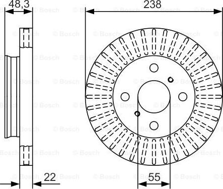 BOSCH 0 986 479 A63 - Brake Disc autospares.lv