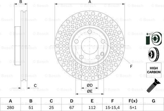 BOSCH 0 986 479 A00 - Brake Disc autospares.lv