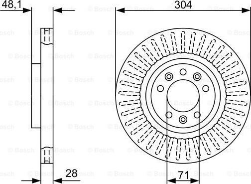 BOSCH 0 986 479 A89 - Brake Disc autospares.lv