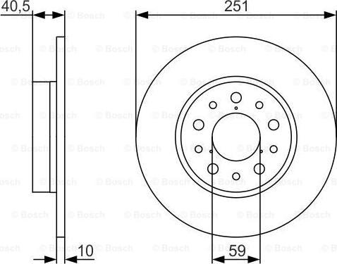 BOSCH 0 986 479 A37 - Brake Disc autospares.lv