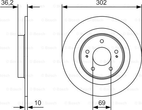 BOSCH 0 986 479 B04 - Brake Disc autospares.lv