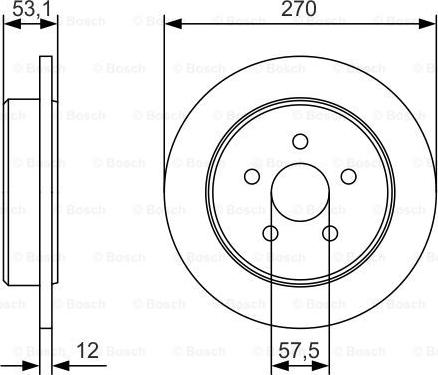 BOSCH 0 986 479 B08 - Brake Disc autospares.lv