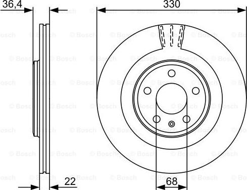 BOSCH 0 986 479 C86 - Brake Disc autospares.lv