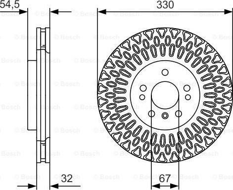 BOSCH 0 986 479 D08 - Brake Disc autospares.lv