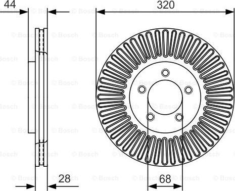 BOSCH 0 986 479 D19 - Brake Disc autospares.lv