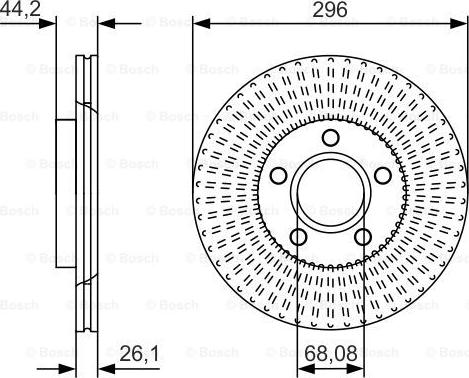 BOSCH 0 986 479 D15 - Brake Disc autospares.lv