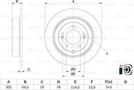 BOSCH 0 986 479 E45 - Brake Disc autospares.lv