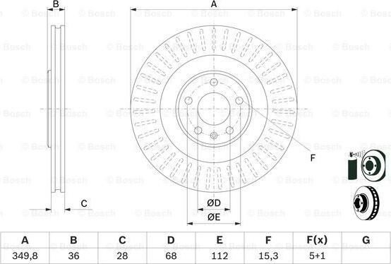 BOSCH 0 986 479 E41 - Brake Disc autospares.lv